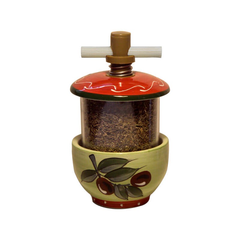 Provençal Herb Grinder – Ceramic with Olive Design