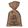 Sachet en Jute – Herbes de Provence 150g avec Sérigraphie Noire + Décor Fontaine