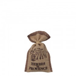 Jute Pouch – Herbes de Provence 30g with Brown Screen Print + Borie/Lavender Design