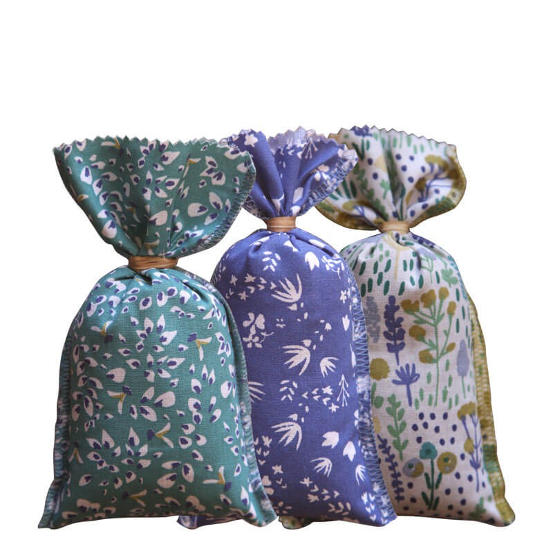 Set of 3 Fabric Sachets – Lavender 20g, Valensole Pattern