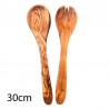 30 cm Olive Wood Salad Servers – Family-Size Elegance